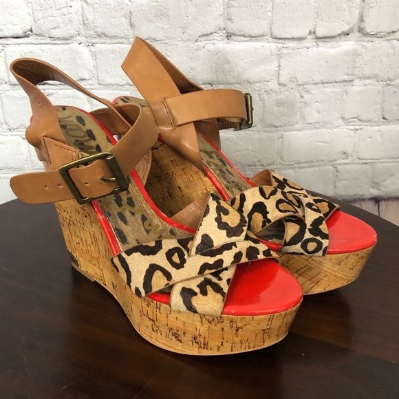 sam edelman leopard wedges